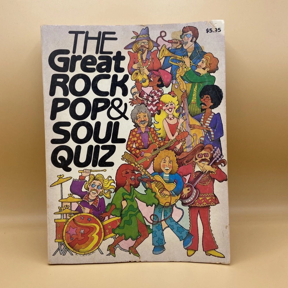 THE GREAT ROCK POP AND SOUL QUIZ BOOK 1980 Mitch Frumkin.